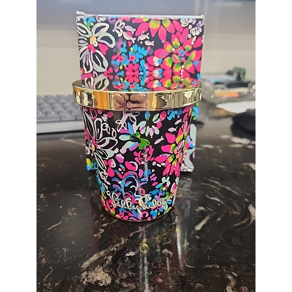 Lilly Pulitzer Bougie Scented Candle 8 oz New GWP Printed Glass Jar